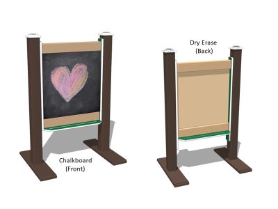 2′ Wide Magnetic Chalkboard / Dry Erase Panels (single and double configurations available)- NEP