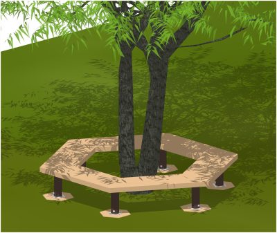 Hexagon Tree Bench - Playmart