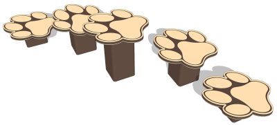 Stepping Stool Paw Print