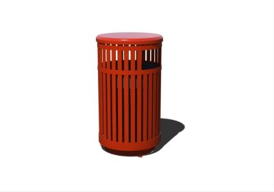 Vertical Strap Trash Receptacle- SRP